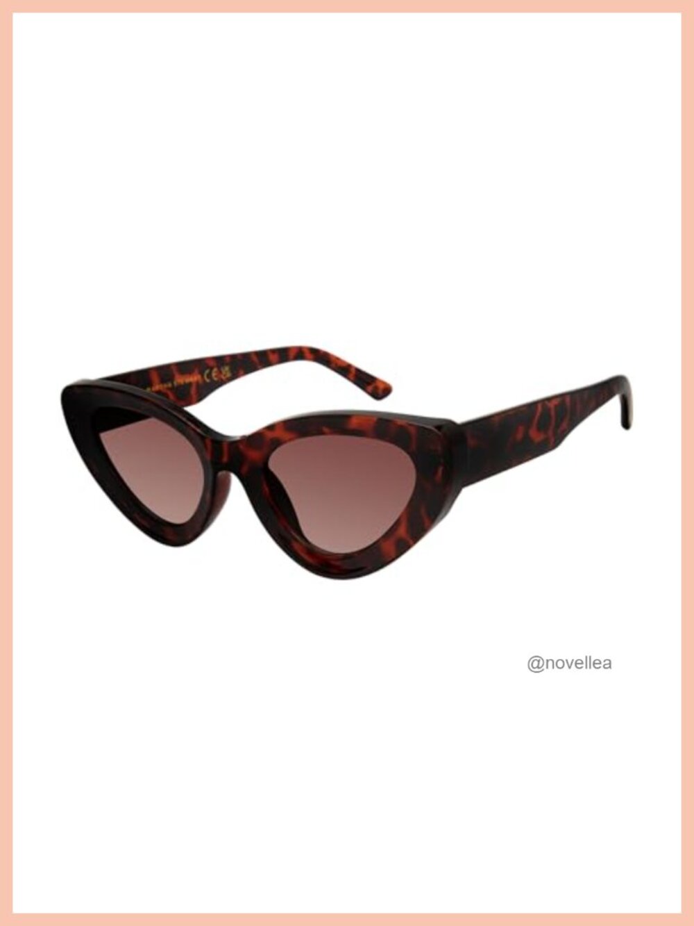 Oversized Sculpted Cat-Eye Sunglasses Plastic Frame Retro UV Protection